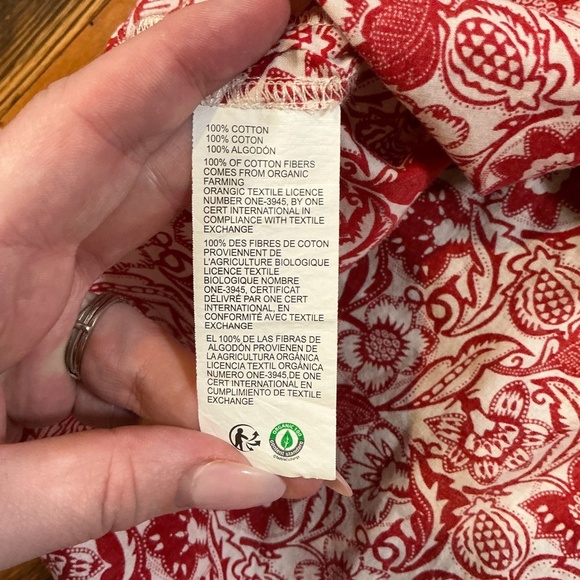 Derek Lam Red Floral Tie Neck Sleeveless Top Women’s Size 38 (US 6) 100% Cotton - Picture 4 of 9